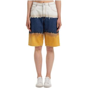 Alberta Ferretti, Denim shorts Geel, Dames, Maat:2XS