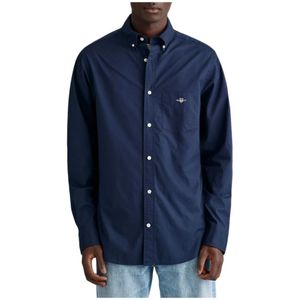 Gant, Blouses & Shirts Blauw, Heren, Maat:M