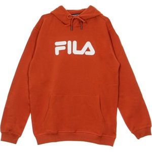 Fila, Klassiek puur sweatshirt met capuchon Oranje, Heren, Maat:S