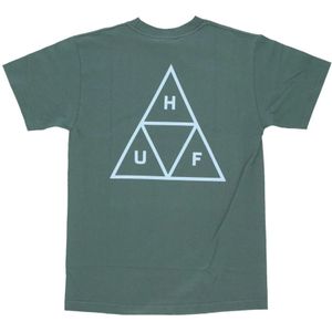 Huf, Tops, Heren, Groen, L, Katoen, Triangle Tee Set Korte Mouw Katoen