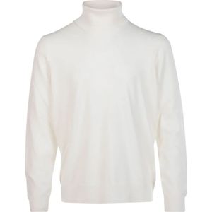 Gran Sasso, Witte Wollen Coltruien voor Heren Wit, Heren, Maat:3XL