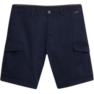 Napapijri, Casual Shorts Blauw, Heren, Maat:W32