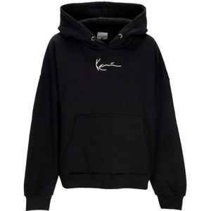 Karl Kani, Sweatshirts & Hoodies, Dames, Zwart, L, Zwarte Lange Mouw Hoodie Sweatshirt