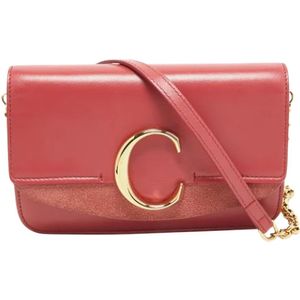 Chloé Pre-owned, Pre-owned, Dames, Roze, ONE Size, Leer, Pre-owned Leather clutches
