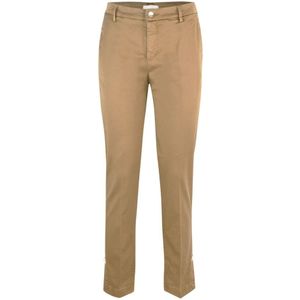 Liu Jo, Broeken, Dames, Beige, W32, Katoen, Chino Katoenen Broek Kameel Beige