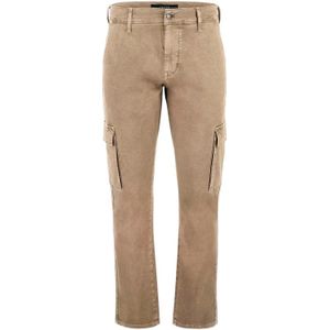 Guess, Sateen Coated Cargo Broek Pasadena Stijl Bruin, Heren, Maat:W31