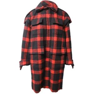 Burberry Vintage, Pre-owned, Dames, Rood, M, Wol, Pre-owned Wool outerwear