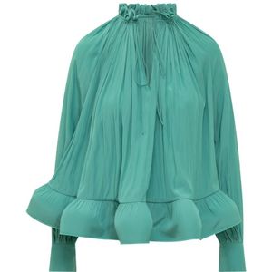 Lanvin, LS Falre Blouse Groen, Dames, Maat:S