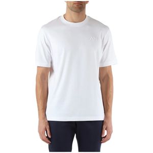 Antony Morato, Relaxed Fit Katoenen T-shirt met Logo Borduursel Wit, Heren, Maat:2XL