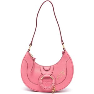 See by Chloé, Flamingo Roze Geitenleren Top Handvat Tas Roze, Dames, Maat:ONE Size