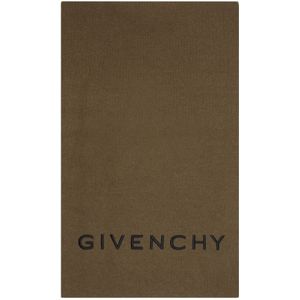 Givenchy, Accessoires, Heren, Bruin, ONE Size, Wol, Khaki Zwart Sjaal