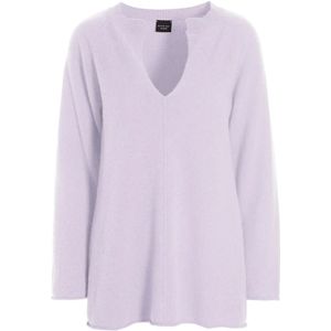 Bitte Kai Rand, Cashmere Blouse met Split Paars, Dames, Maat:S