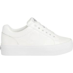 Calvin Klein, Schoenen, Dames, Wit, 37 EU, Klassieke Witte Sneakers