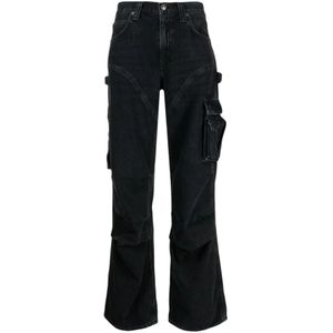 Agolde, Flared Jeans Zwart, Dames, Maat:W27