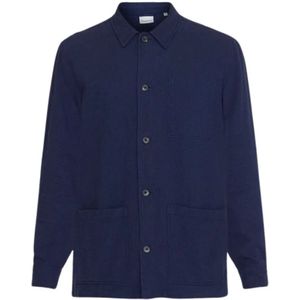 Knowledge Cotton Apparel, Overhemden, Heren, Blauw, XL, Katoen, Casual Shirts
