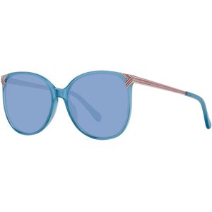 Ted Baker, Accessoires, unisex, Blauw, ONE Size, Blauwe Dames Zonnebril Vlinder Stijl