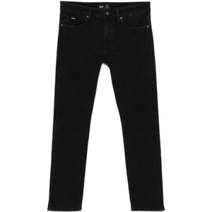 Hugo Boss, Jeans, Heren, Zwart, W40, Katoen, Slim Fit 'P-Delaware' Jeans