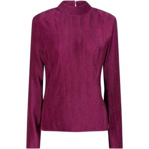 Dante 6, Blouses & Shirts, Dames, Paars, M, Stijlvolle Turtleneck Top voor Vrouwen