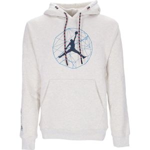 Jordan, Sweatshirts & Hoodies, Heren, Grijs, S, Katoen, Bergzijde Grafische Hoodie met Kangoeroezak