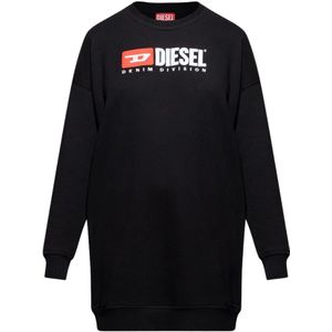 Diesel, Dag korte jurk Zwart, Dames, Maat:M