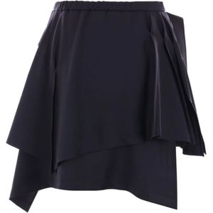 Vivienne Westwood, Rokken, Dames, Blauw, S, Wol, Blauwe Wol Kilt Rok Asymmetrisch