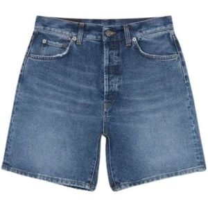 Dondup, Korte broeken, Dames, Blauw, W30, Denim, Hoge taille regular fit denim shorts