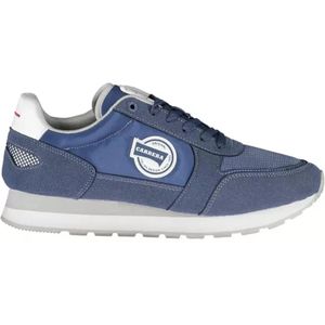 Carrera, Blauwe polyester sneaker voor heren met contrasterende details Blauw, Heren, Maat:40 EU