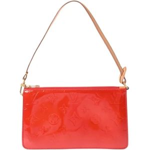 Louis Vuitton Vintage, Pre-owned, Dames, Rood, ONE Size, Leer, Pre-owned Canvas clutches