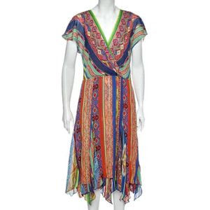 Ralph Lauren Pre-owned, Pre-owned, Dames, Veelkleurig, M, Pre-owned Silk dresses
