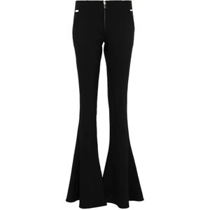 Jean Paul Gaultier, Broeken, Dames, Zwart, XL, Zwarte broek met geborduurd detail