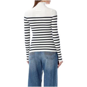 Jean Paul Gaultier, Truien, Dames, Wit, S, Gestreepte Coltrui Wit Marine