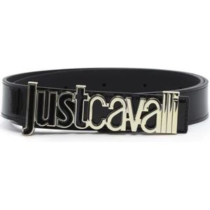 Just Cavalli, Zwarte Riem voor Mannen Zwart, Dames, Maat:80 CM