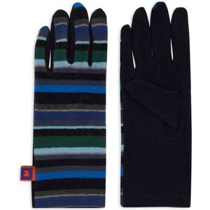 Gallo, Accessoires, Dames, Veelkleurig, ONE Size, Blauwe Gestreepte Fleece Handschoenen