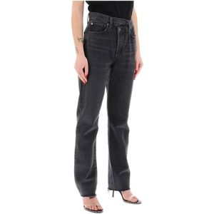 Agolde, Straight Jeans Zwart, Dames, Maat:W25