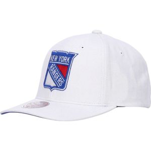 Mitchell & Ness, Accessoires, Heren, Wit, ONE Size, Katoen, NHL Rangers Gebogen Klep Pet Wit