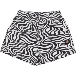 Dickies, Leesburg Short Cloud Zebra Shorts voor dames Zwart, Dames, Maat:S