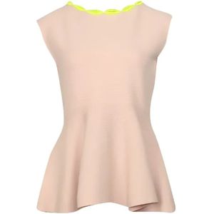 Giambattista Valli Pre-owned, Pre-owned, Dames, Roze, M, Tweed, Pre-owned Fabric tops