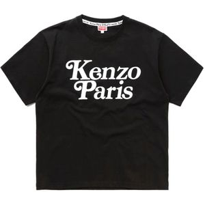 Kenzo, Tops, Heren, Zwart, M, Katoen, Verdy Samenwerking Oversized T-Shirt