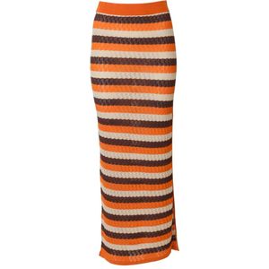 Dodo BAR OR, Maxi Skirts Oranje, Dames, Maat:XS