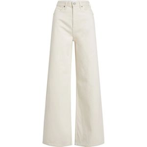Calvin Klein, Hoge taille wijde broek voor dames Wit, Dames, Maat:W25