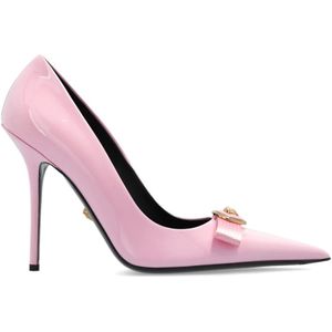 Versace, Schoenen, Dames, Roze, 40 EU, Leer, Versierde pumps