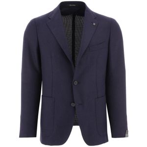 Tagliatore, Single Breasted Blazer Blauw, Heren, Maat:S