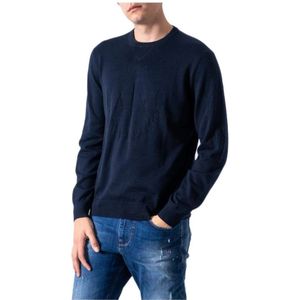 Armani Exchange, Blauwe Sweatshirt met Lange Mouwen Blauw, Heren, Maat:S