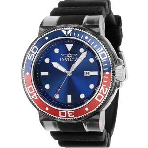 Invicta Watches, Accessoires, Heren, Grijs, ONE Size, Pro Diver Quartz Horloge Blauwe Wijzerplaat