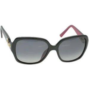 Dior Vintage, Pre-owned, Dames, Zwart, ONE Size, Pre-owned Plastic sunglasses