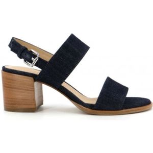 Roberto Festa, Denim Sandalen met leren voering Zwart, Dames, Maat:39 EU