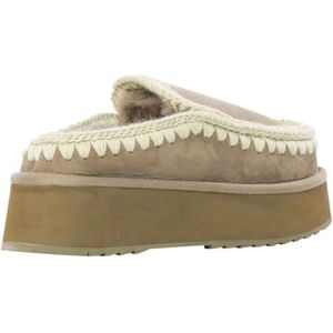 Mou, Schoenen, Dames, Beige, 38 EU, Suède, Eskimo Platform Suède Sabot