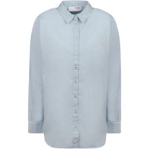 Selected Femme, Blouses & Shirts, Dames, Blauw, M, LS Overhemden Collectie