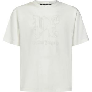 Palm Angels, T-Shirts Wit, Heren, Maat:M