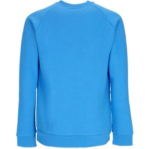 Adidas, Sweatshirts & Hoodies, Heren, Blauw, L, Katoen, Blauwe Crewneck Sweatshirt met Trefoil Logo